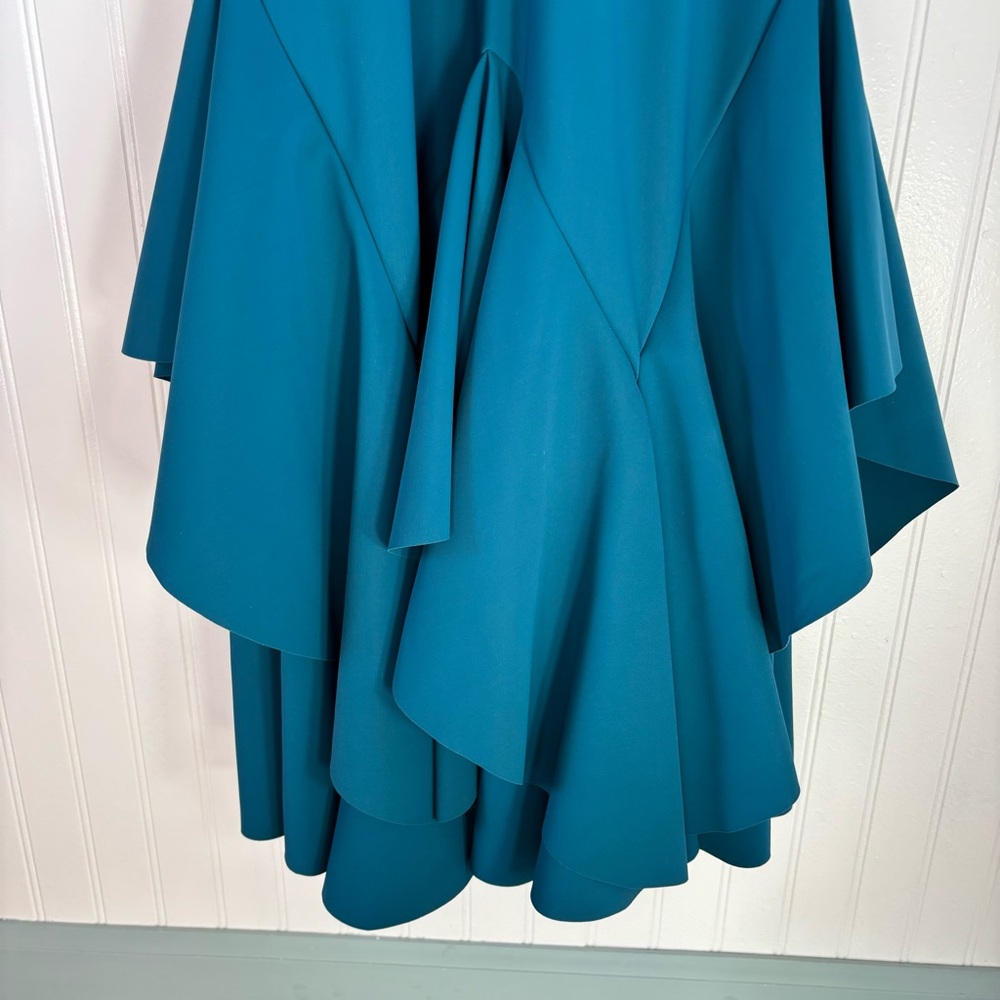 Chiara Boni La Petite Robe Dress Fit and Flare Teal Size 8/44 - Picture 9 of 16